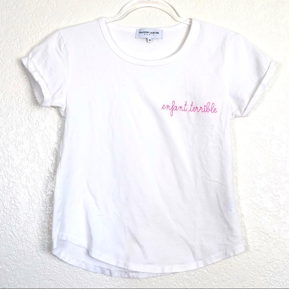 Maison LaBiche Paris white tee sz. XS